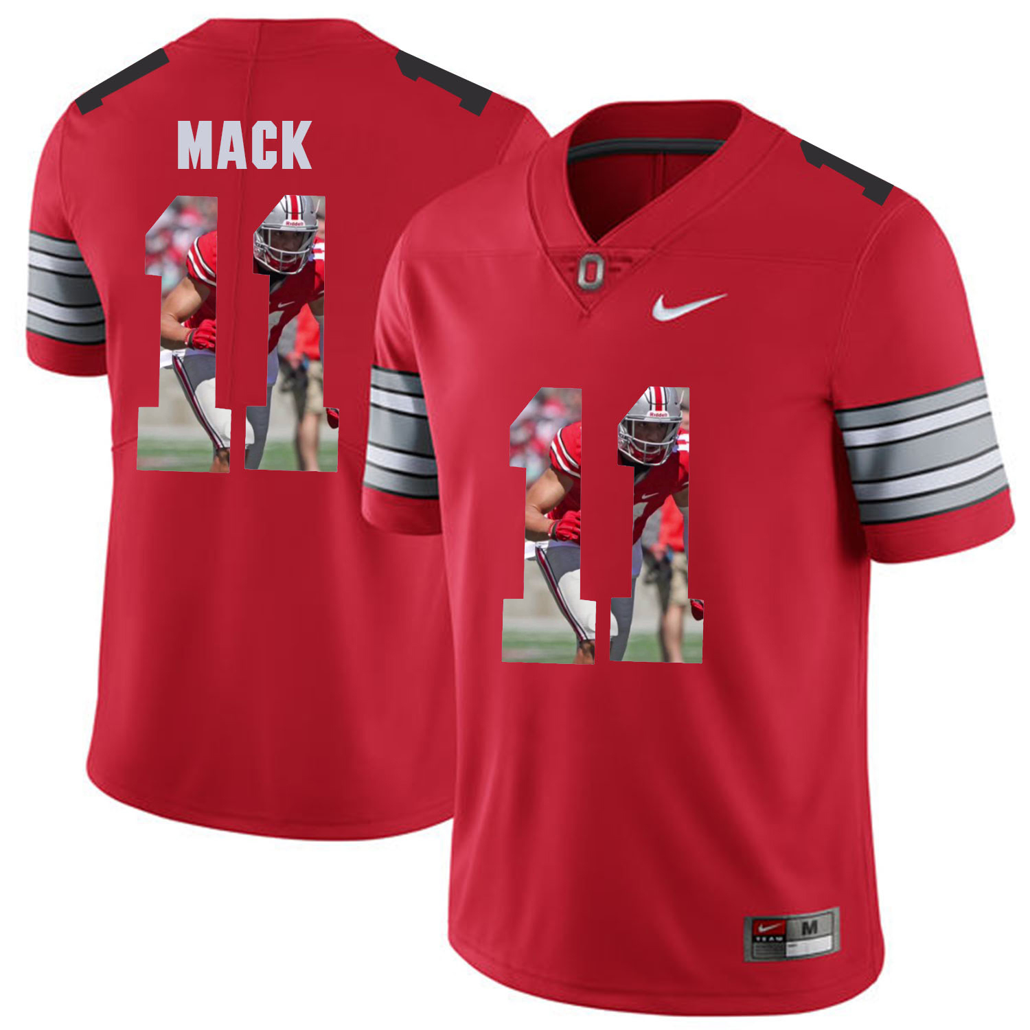 Men Ohio State 11 Mack Red Fashion Edition Customized NCAA Jerseys